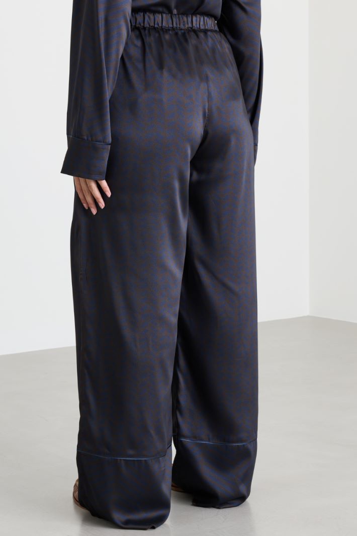 Pantalone in raso - NERO - Intrend - 4