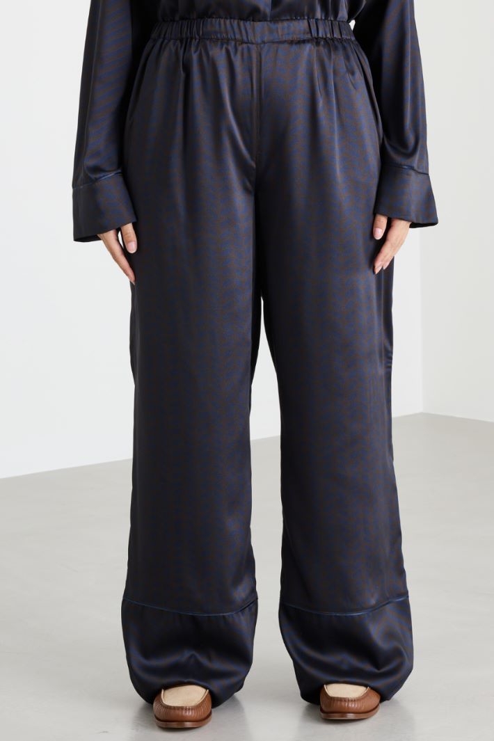 Pantalone in raso - NERO - Intrend - 2