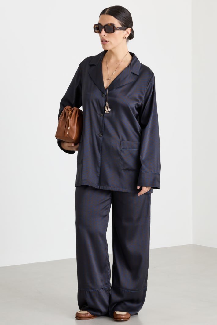 Pantalone in raso - NERO - Intrend