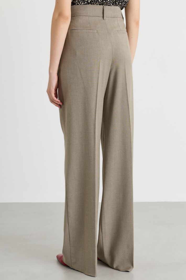 Pantalone ampio in saglia - BEIGE - Intrend - 4
