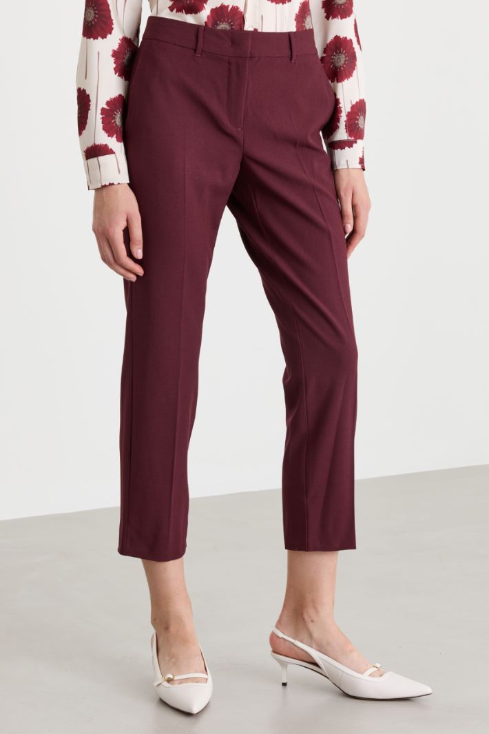Pantalone in tela - BORDEAUX - Intrend - 2