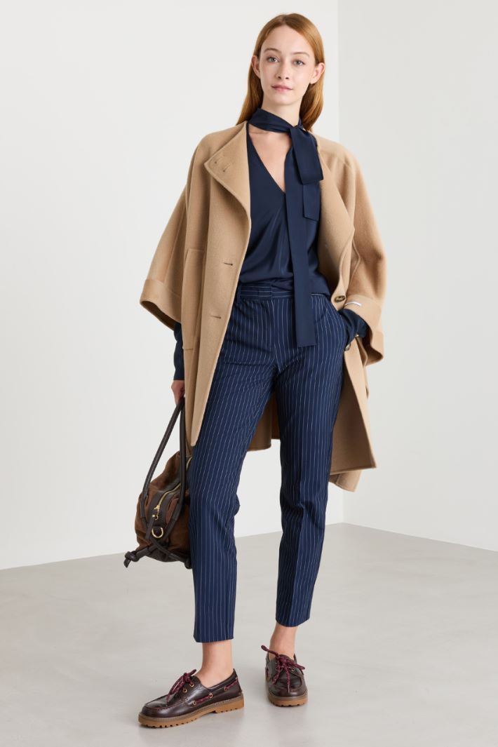 Canvas trousers - BLUE - Intrend