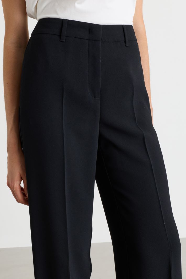 Pantalone in crepe - NERO - Intrend - 3