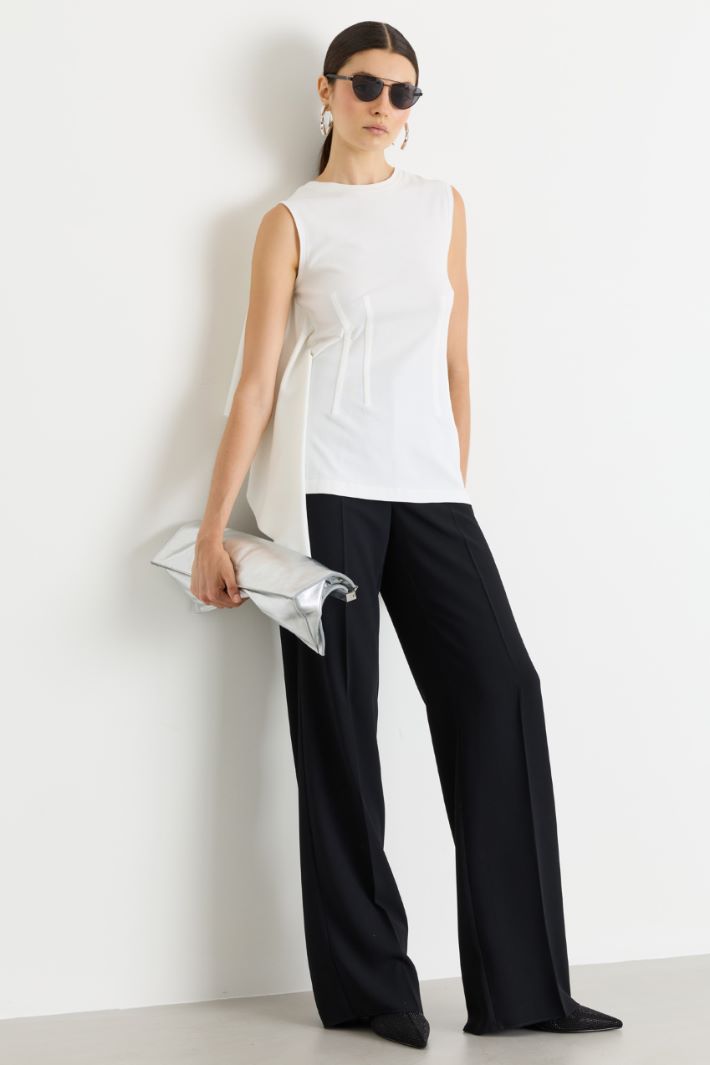 Pantalone in crepe - NERO - Intrend