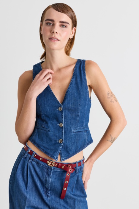 Tailored waistcoat with back tab - Intrend