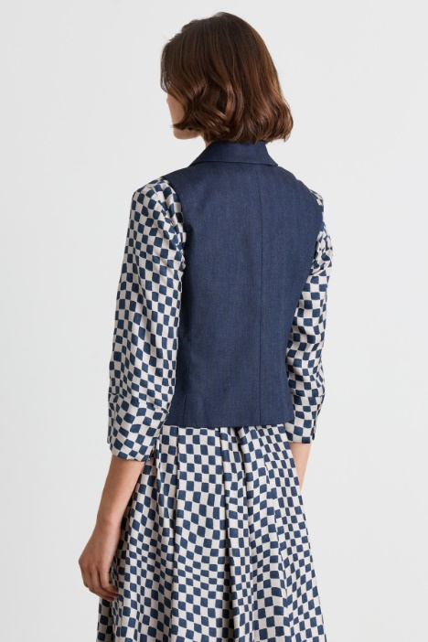Gilet effetto jeans