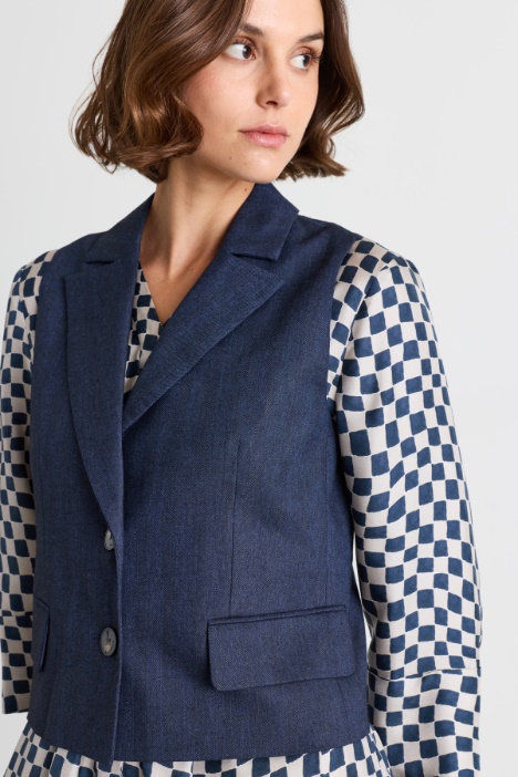 Gilet effetto jeans