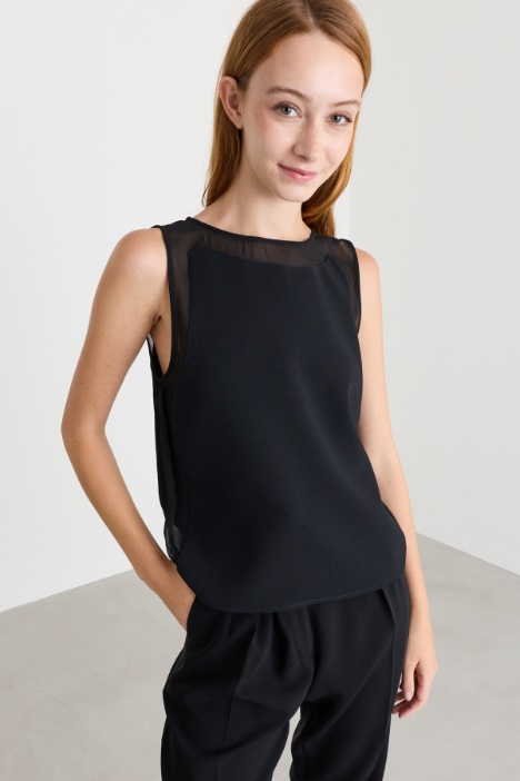 Sleeveless matte satin top - Intrend
