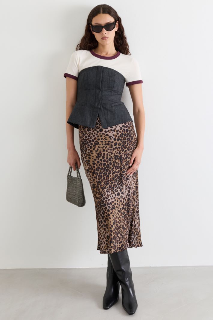 Bustier con tasche - GRIGIO - Intrend
