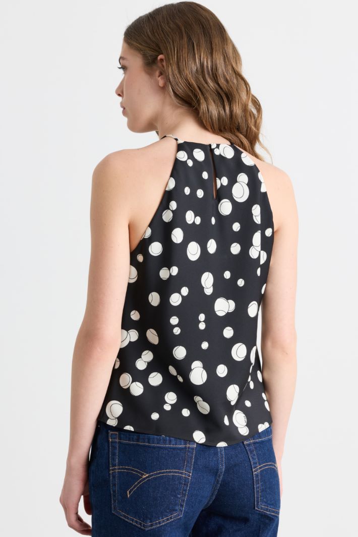 Top smanicato con stampa - NERO - Intrend - 4