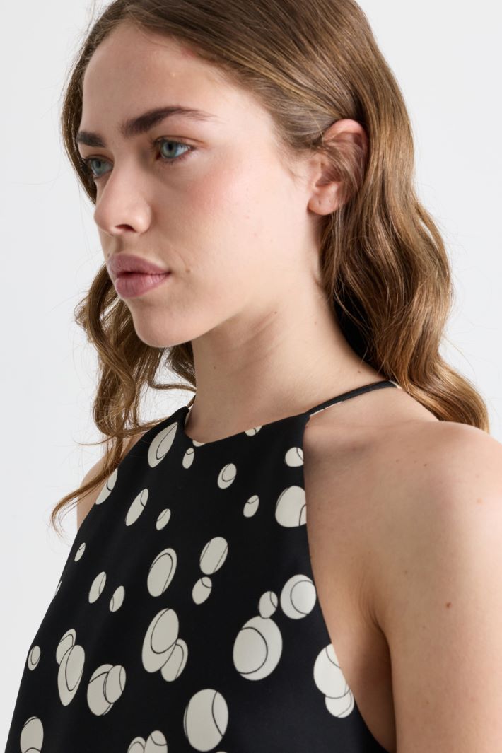 Top smanicato con stampa - NERO - Intrend - 3