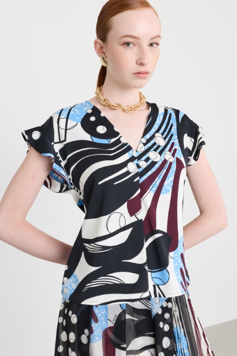 Blusa in raso stampato - Intrend