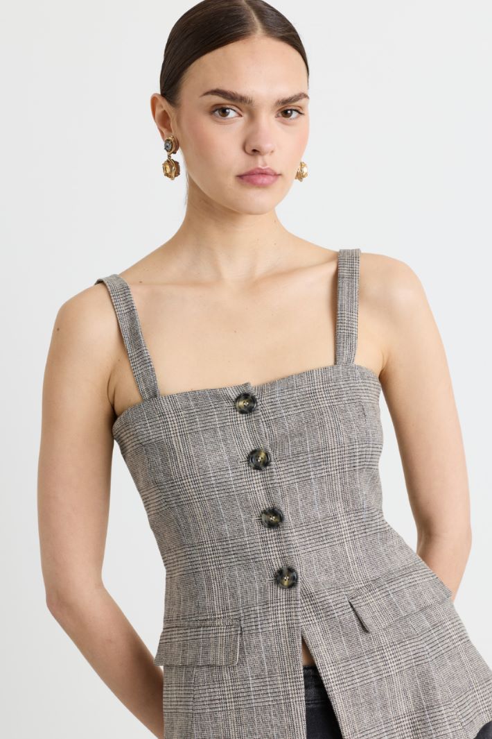 Top con bottoni - GRIGIO - Intrend - 3