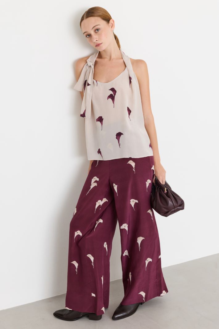 Sash-tie top - PINK - Intrend