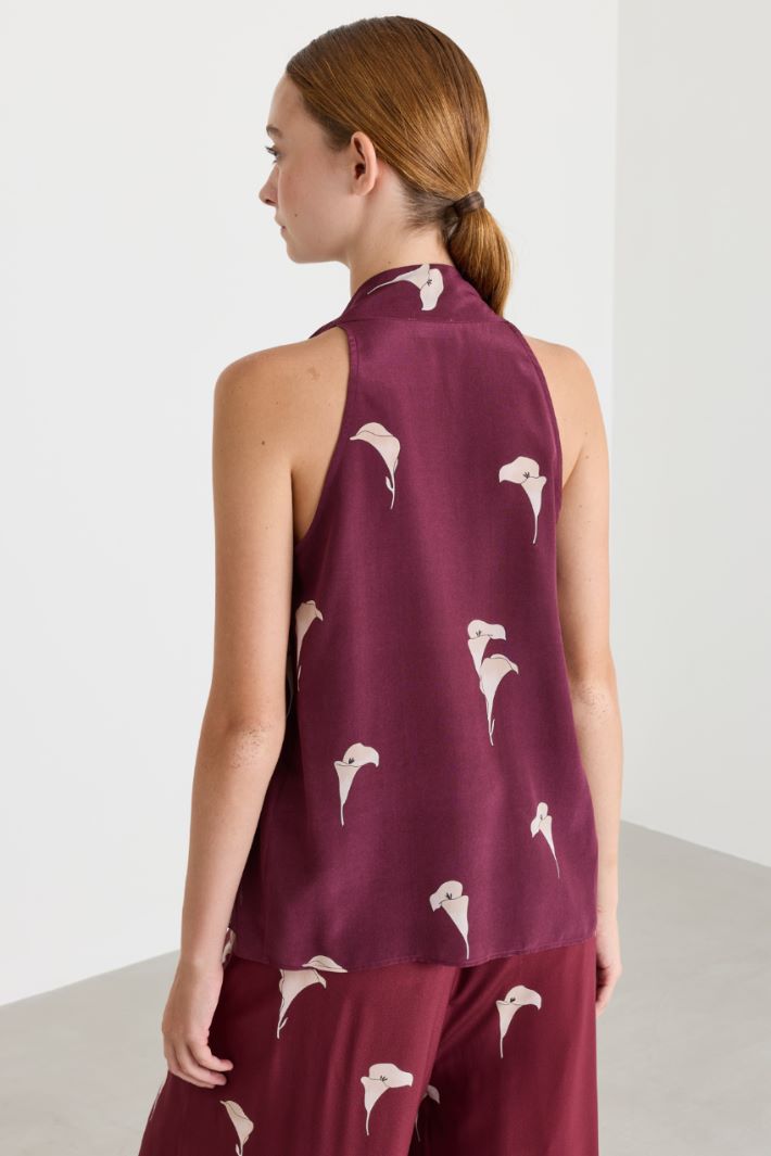 Sash-tie top - BORDEAUX - Intrend - 4