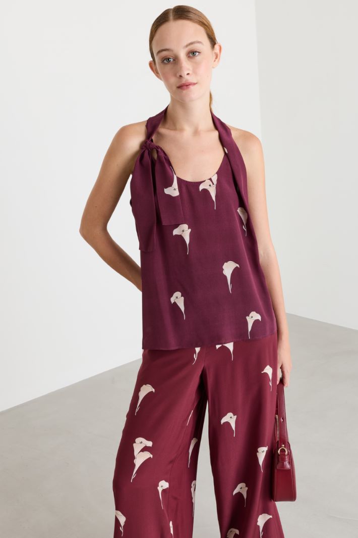 Sash-tie top - BORDEAUX - Intrend - 2