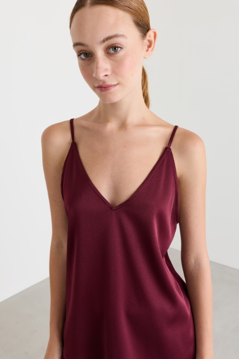 Top sottoveste in raso