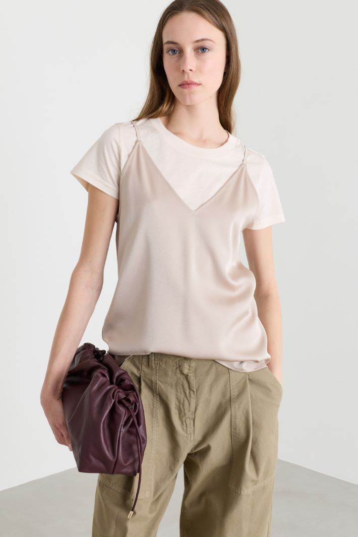 Top sottoveste in raso - BEIGE - Intrend - 2