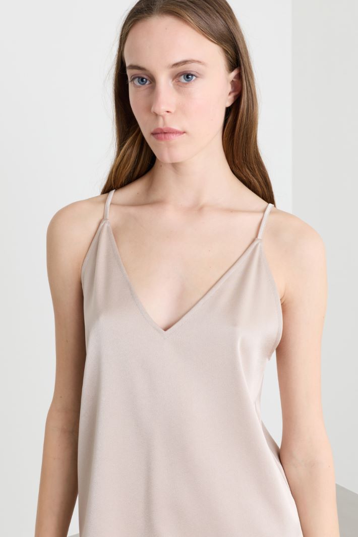 Top sottoveste in raso - BEIGE - Intrend - 3