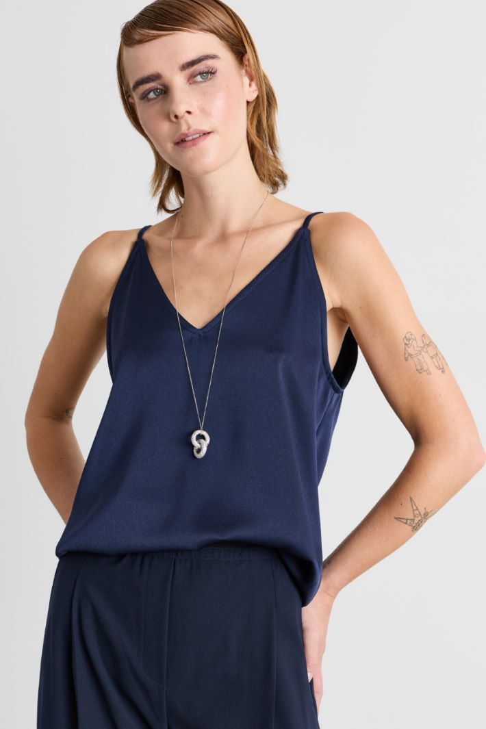 Top sottoveste in raso - BLU - Intrend - 2