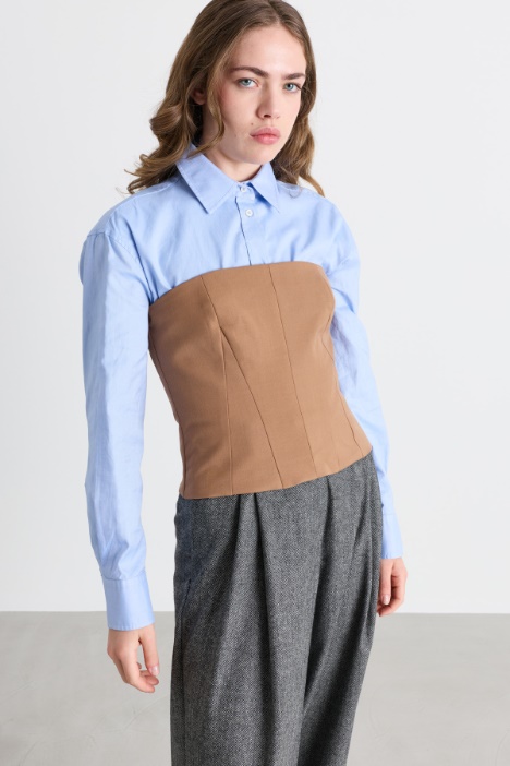 Top bustier in tessuto stretch - Intrend