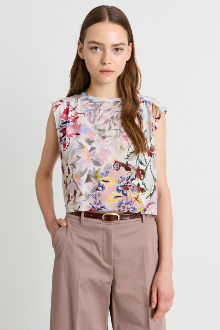 Top con arricci - ROSA - Intrend - 2