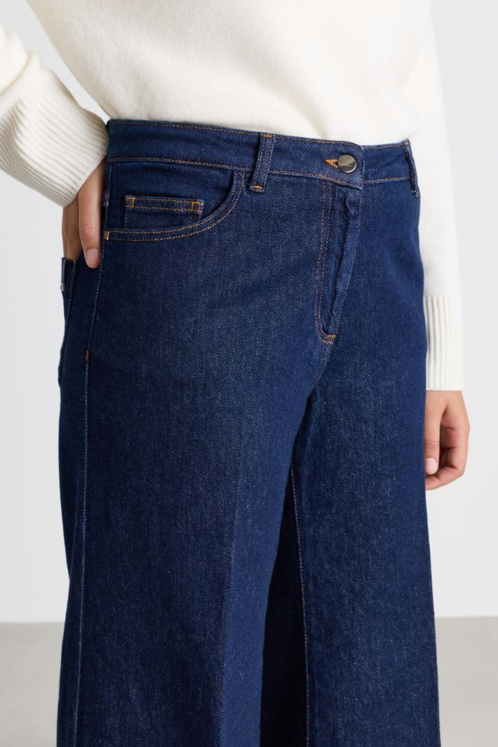 Jean large cropped - BLEU - Intrend - 3