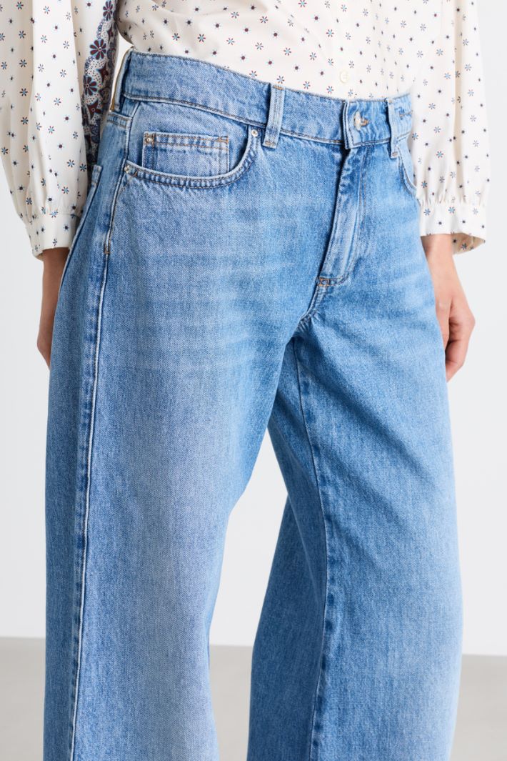 Jean wide leg taille basse - BLEU CLAIR - Intrend - 3