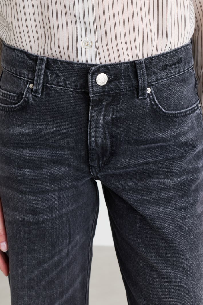 Low-rise wide-leg jeans - BLACK - Intrend - 3