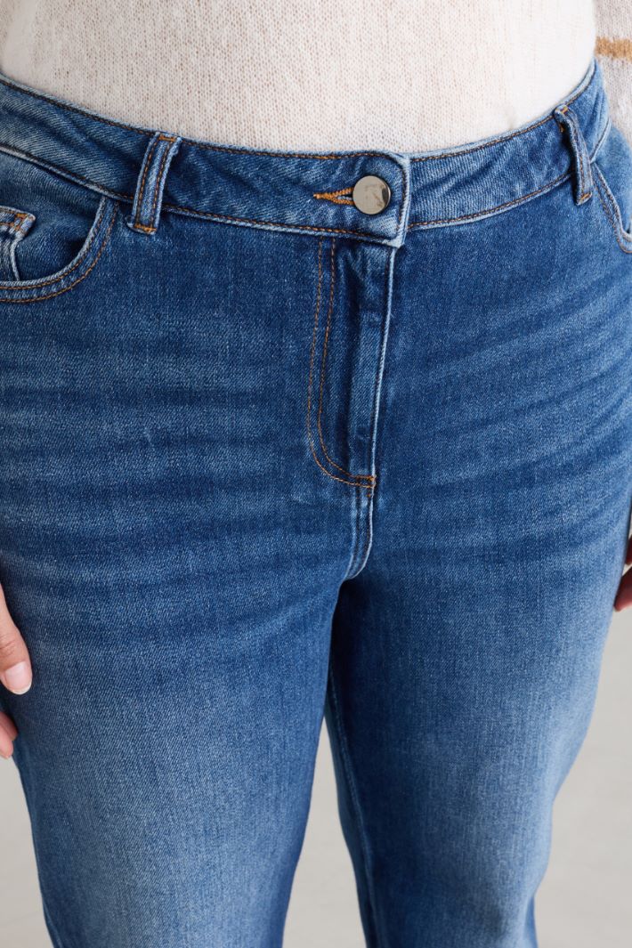 Jean large cropped - BLEU - Intrend - 3