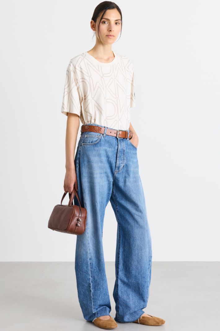 Jean barrel souple - BLEU CLAIR - Intrend