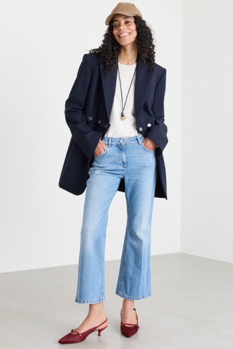 Cropped Flare Jeans - Intrend