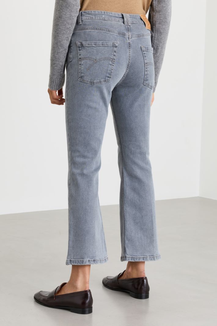 Jean flare crop - GRIS - Intrend - 4