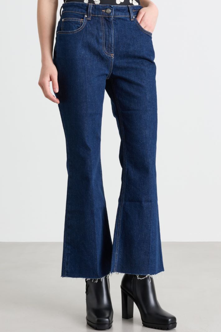 Jean flare crop - BLEU - Intrend - 2
