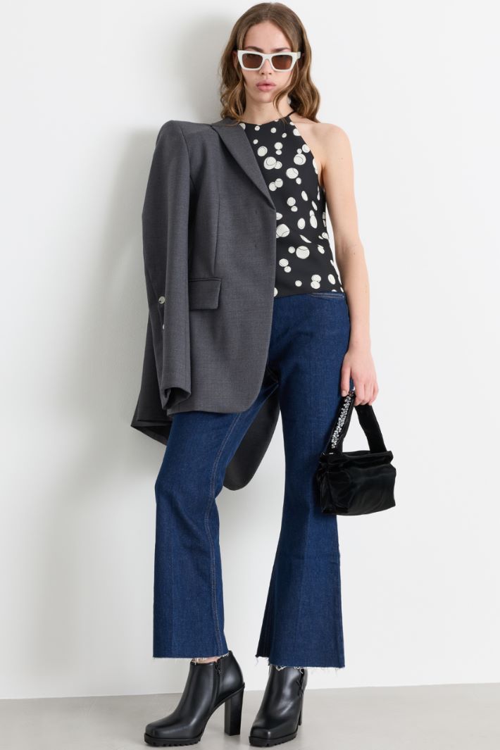 Jean flare crop - BLEU - Intrend