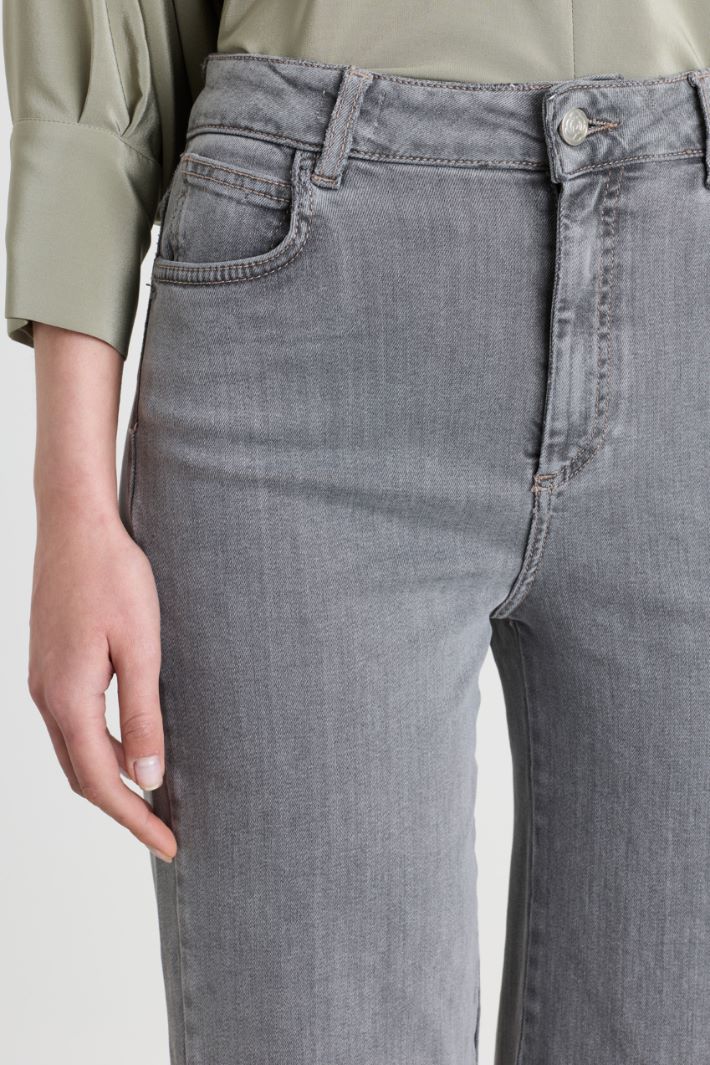 Jean cropped wide leg - GRIS - Intrend - 3