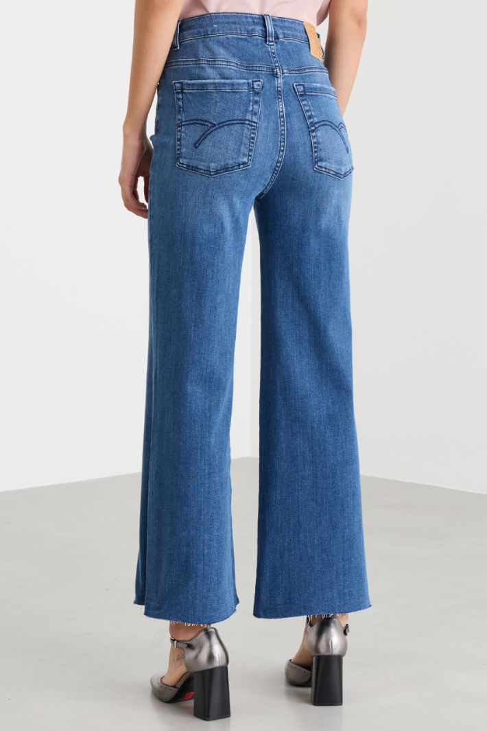 Jean cropped wide leg - BLEU - Intrend - 4