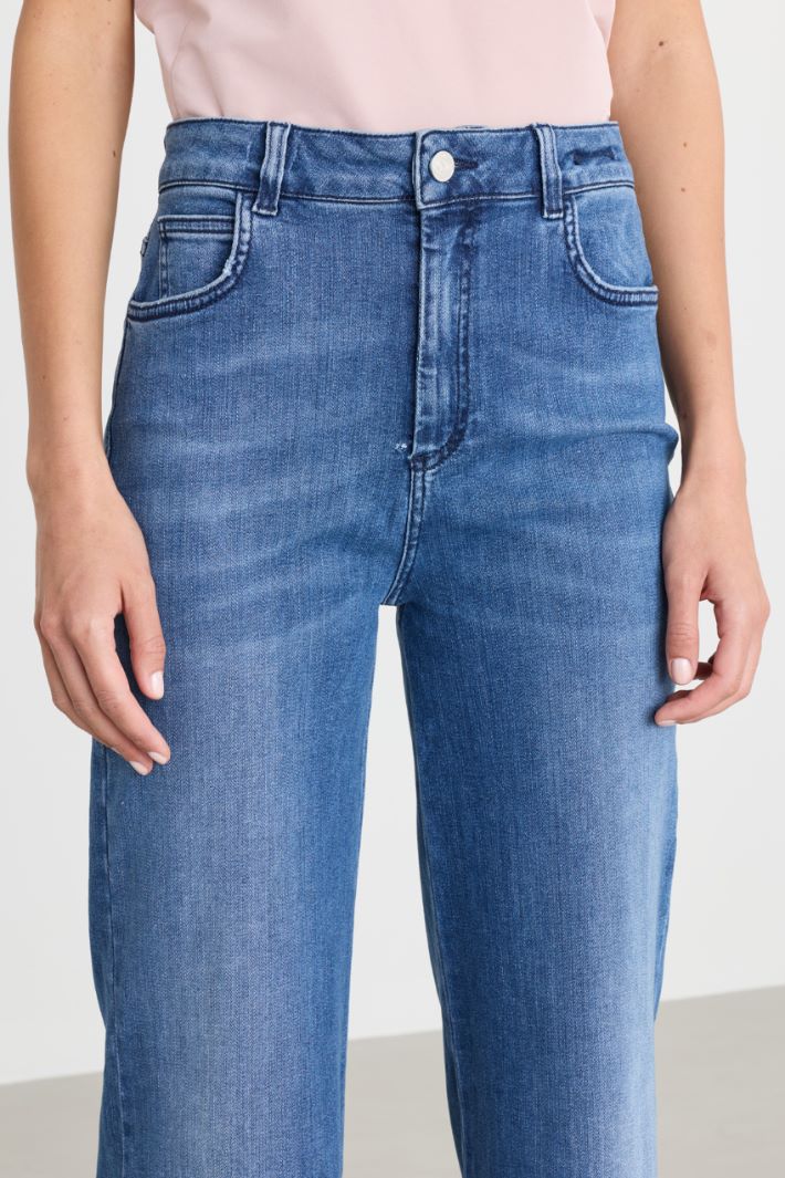 Jean cropped wide leg - BLEU - Intrend - 3