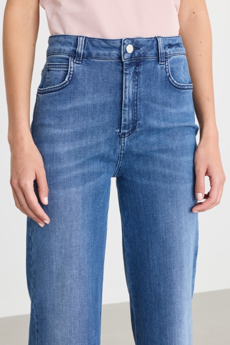 Jeans cropped wide leg