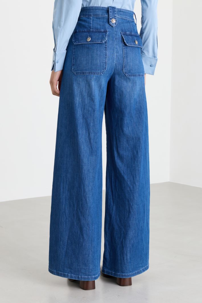 Jean palazzo - BLEU - Intrend - 4