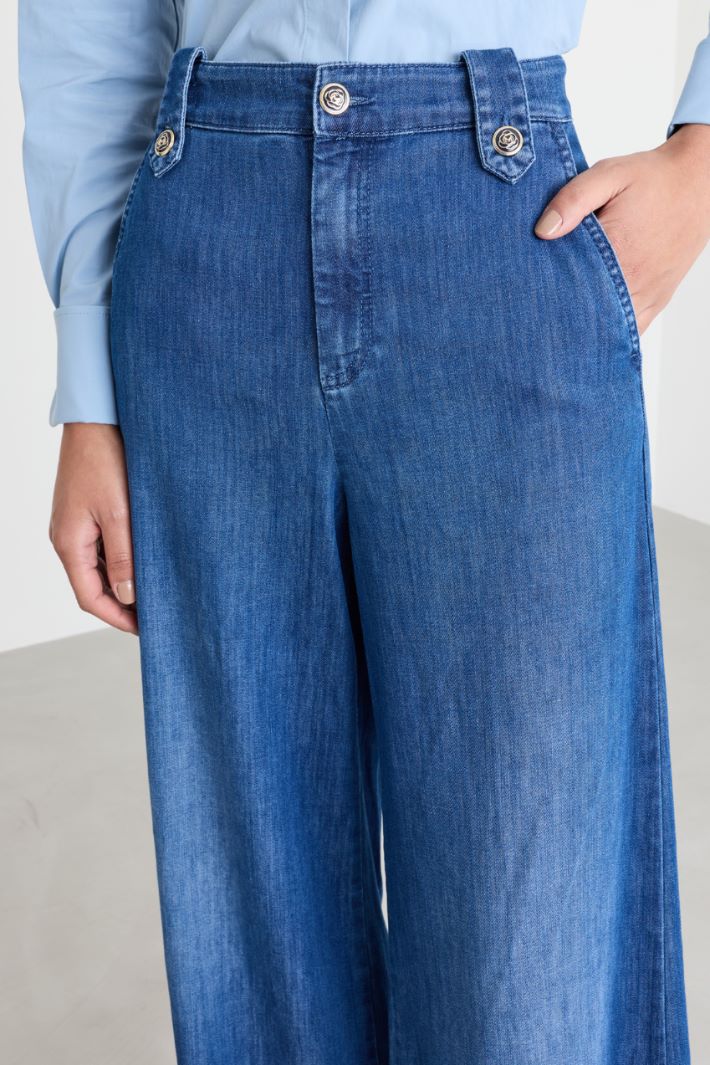 Jean palazzo - BLEU - Intrend - 3