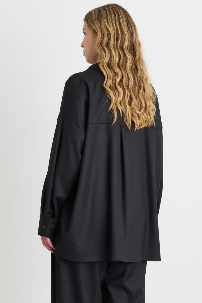 Casacca in flanella - NERO - Intrend - 4