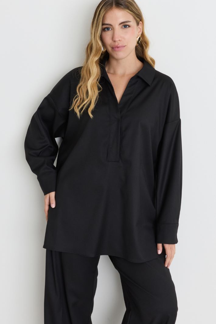 Casacca in flanella - NERO - Intrend - 2