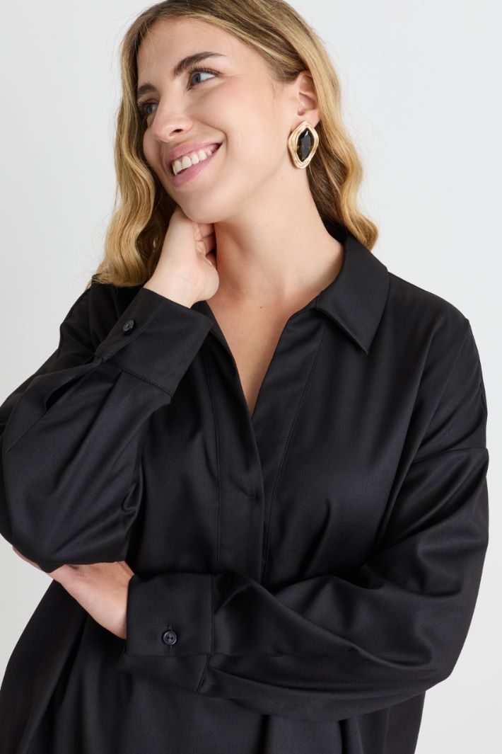 Casacca in flanella - NERO - Intrend - 3
