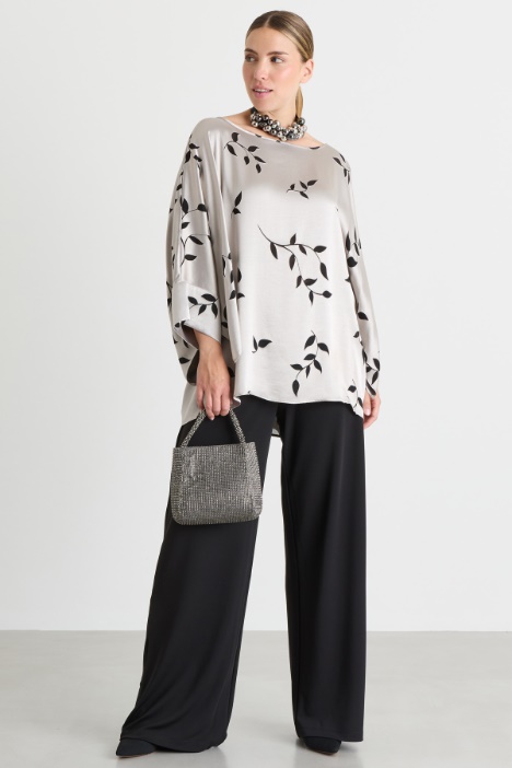 Blusa in raso dévoré - Intrend