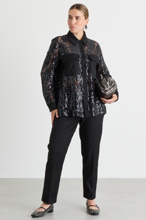 Casacca in pizzo con paillettes - Intrend