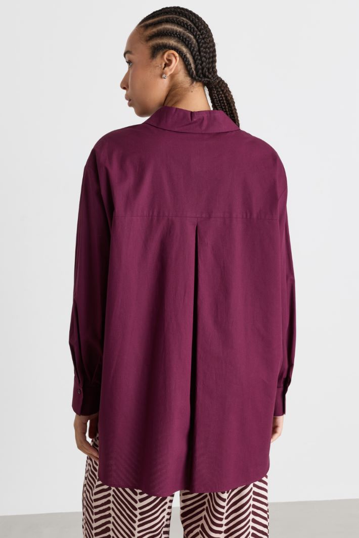 Asymmetric Hem Tunic - BORDEAUX - Intrend - 4