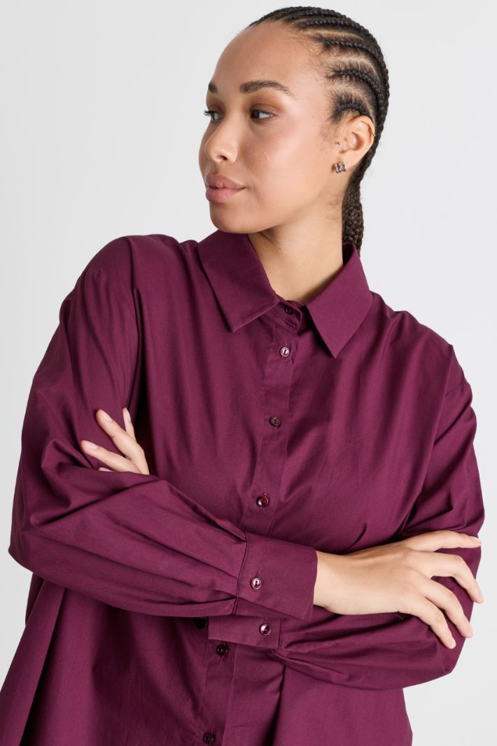 Asymmetric Hem Tunic - BORDEAUX - Intrend - 3