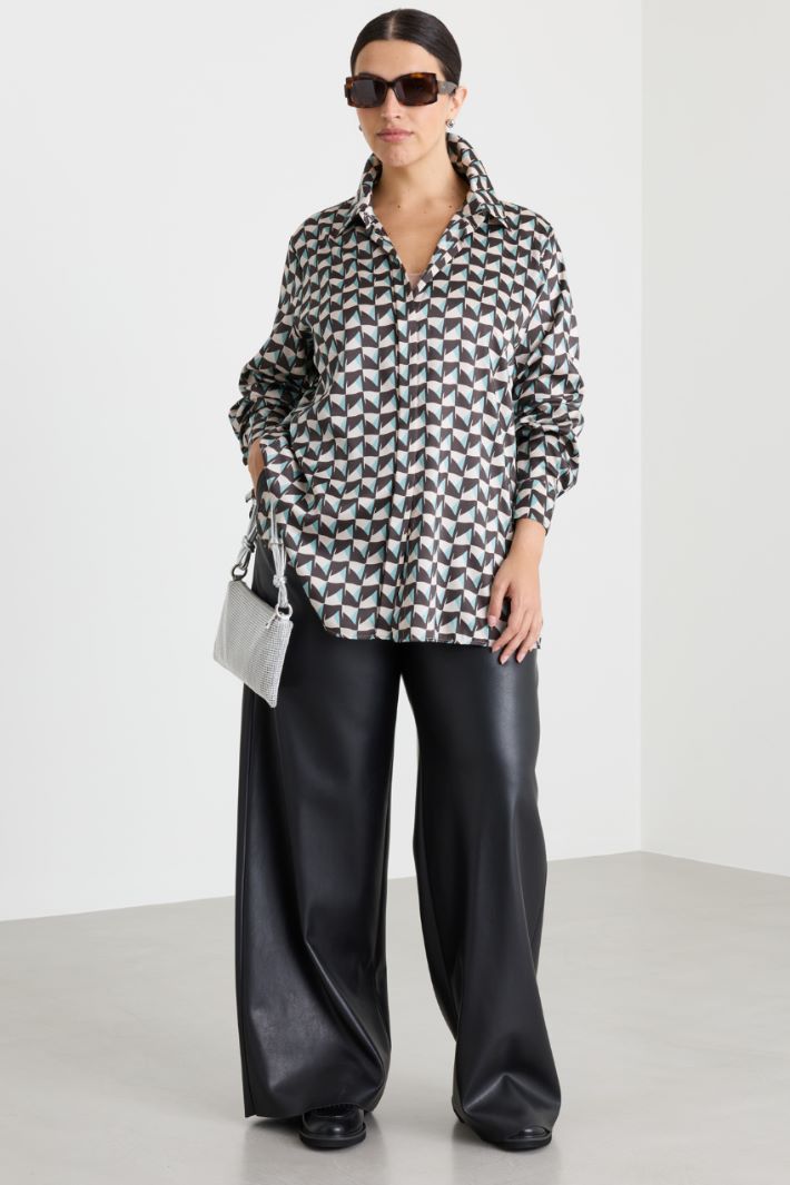 Casacca in twill - NERO BIANCO AZZURRO - Intrend