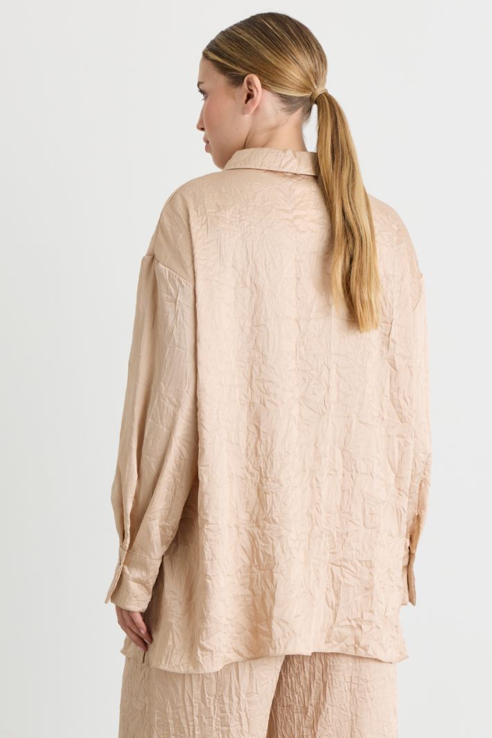 Casacca in twill crinkle - CAMMELLO - Intrend - 4